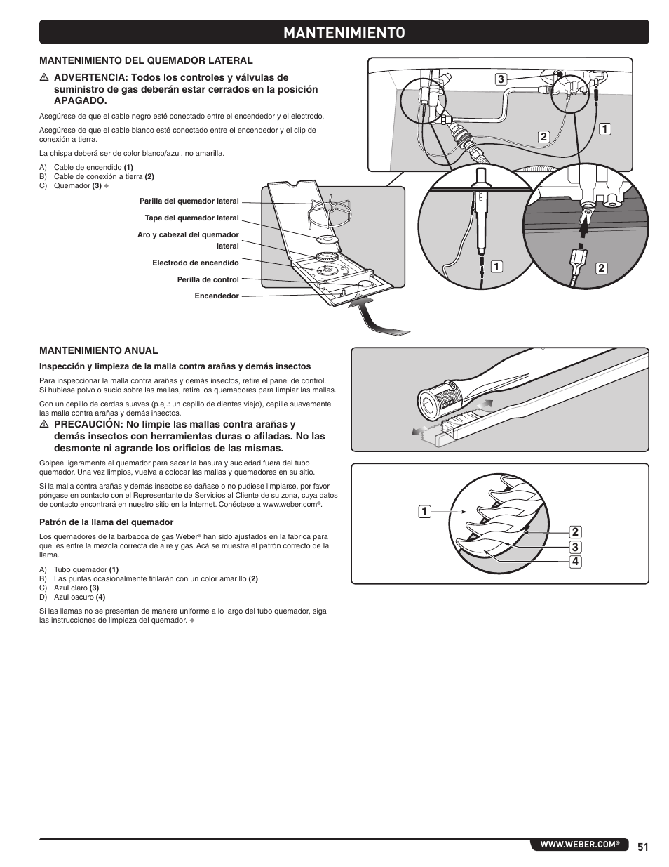 Mantenimiento | weber Summit 56221 User Manual | Page 51 / 80