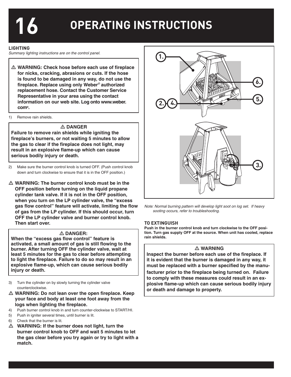 Operating instructions | weber 43028 User Manual | Page 16 / 20