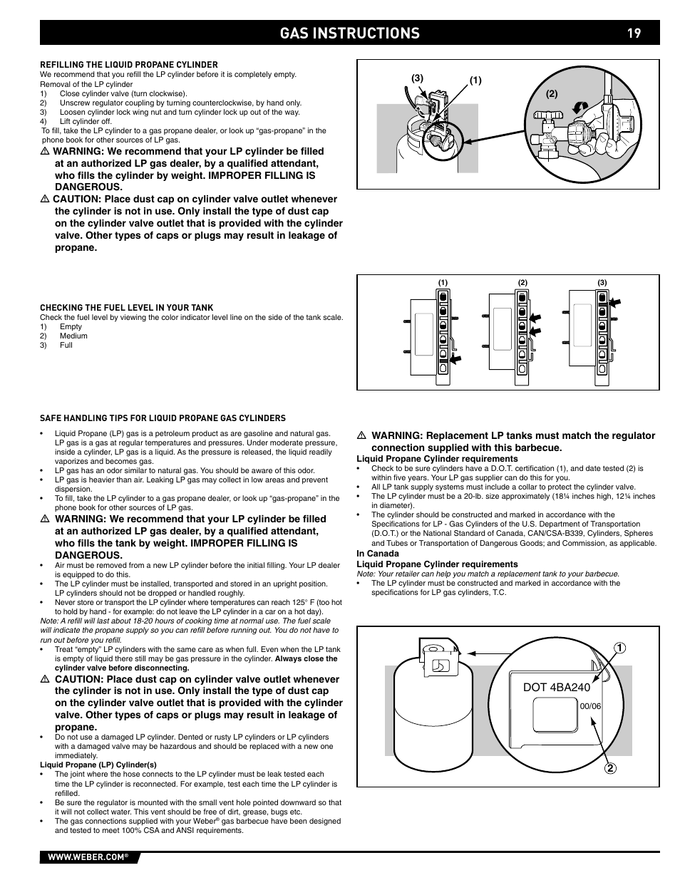 Gas instructions | weber 89559 User Manual | Page 19 / 84