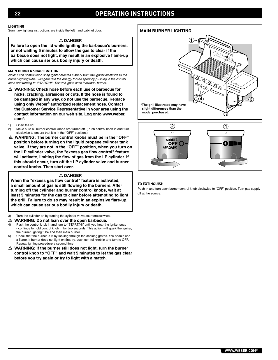 Operating instructions | weber 89559 User Manual | Page 22 / 84