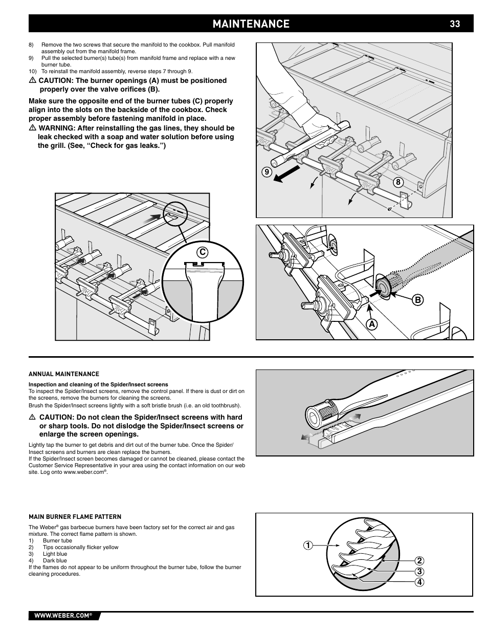 Maintenance | weber 89559 User Manual | Page 33 / 84