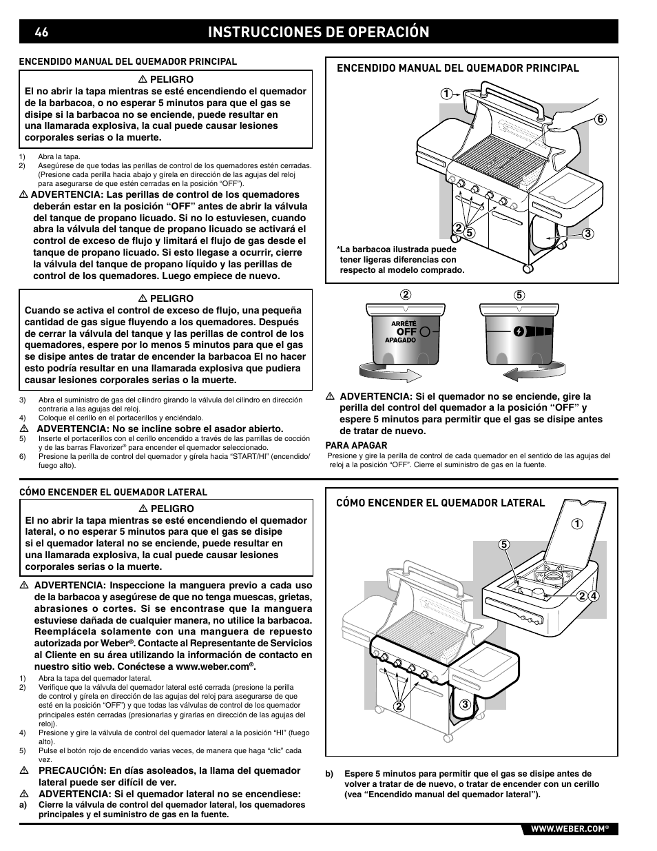 Instrucciones de operación | weber 89559 User Manual | Page 46 / 84