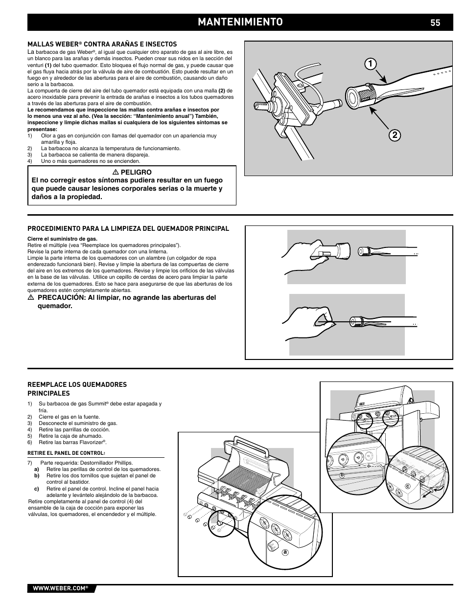 Mantenimiento | weber 89559 User Manual | Page 55 / 84