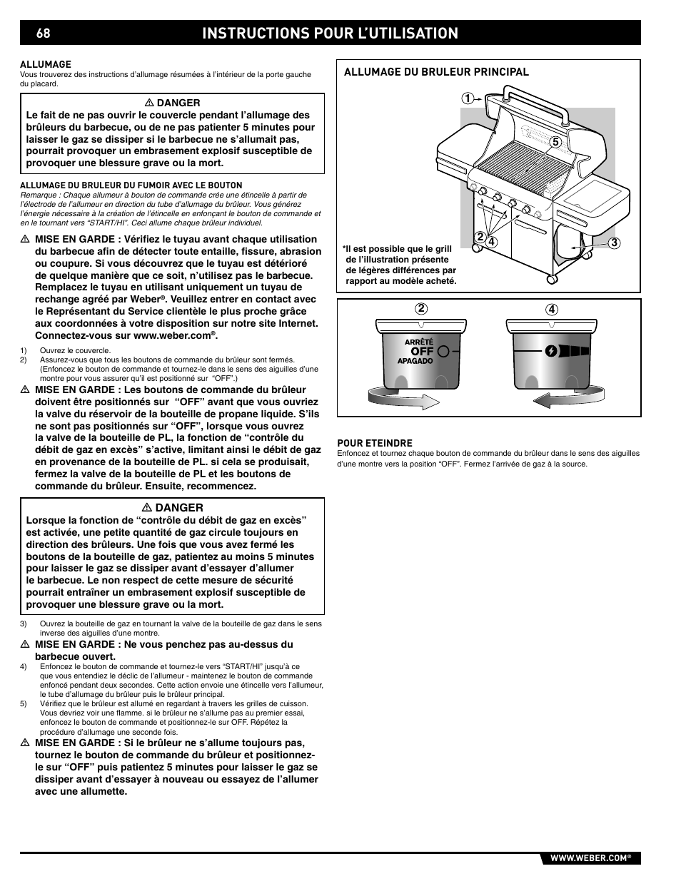 Instructions pour l’utilisation | weber 89559 User Manual | Page 68 / 84