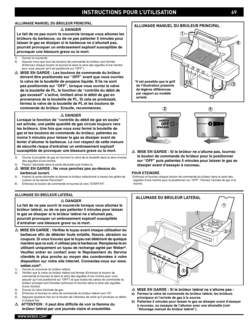 Instructions pour l’utilisation | weber 89559 User Manual | Page 69 / 84