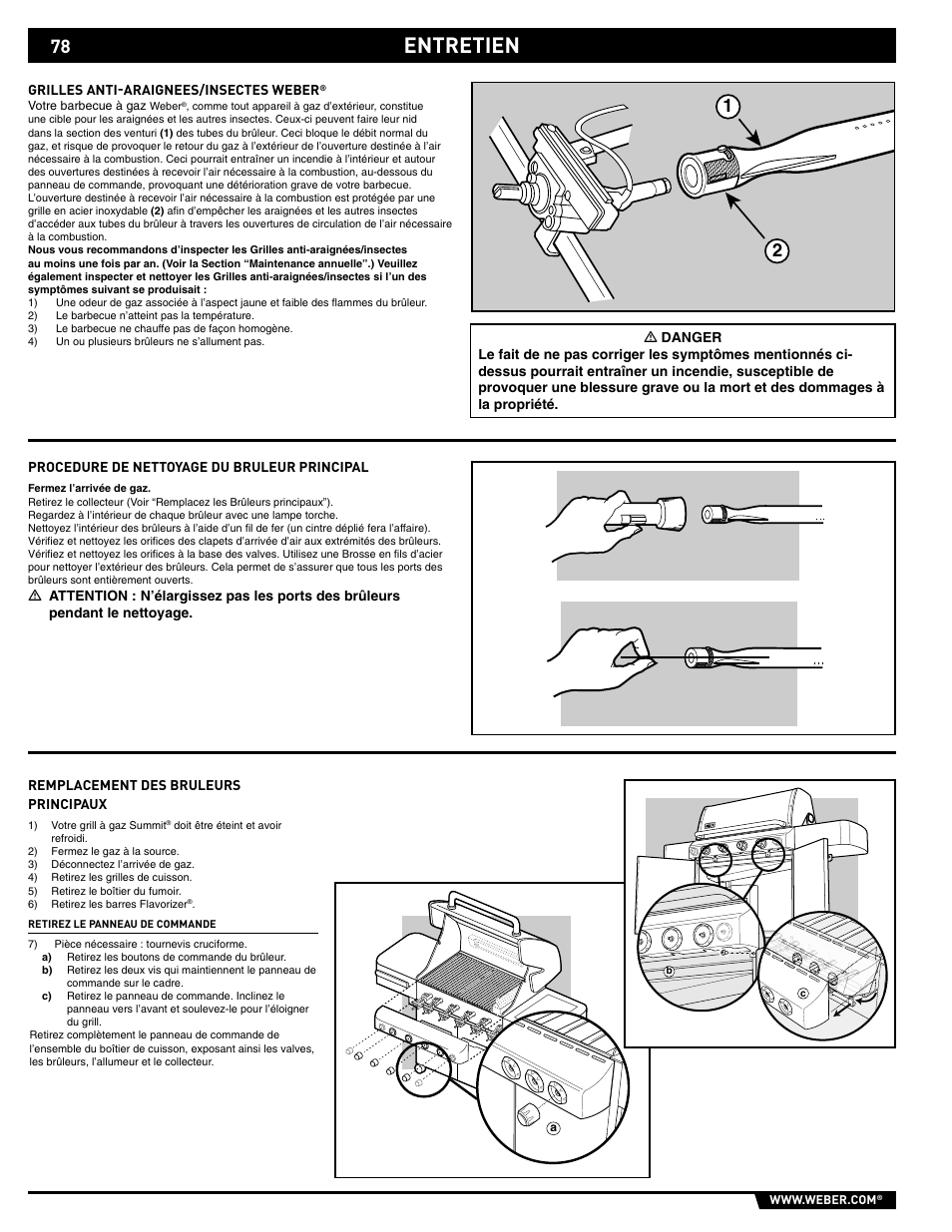 Entretien | weber 89559 User Manual | Page 78 / 84