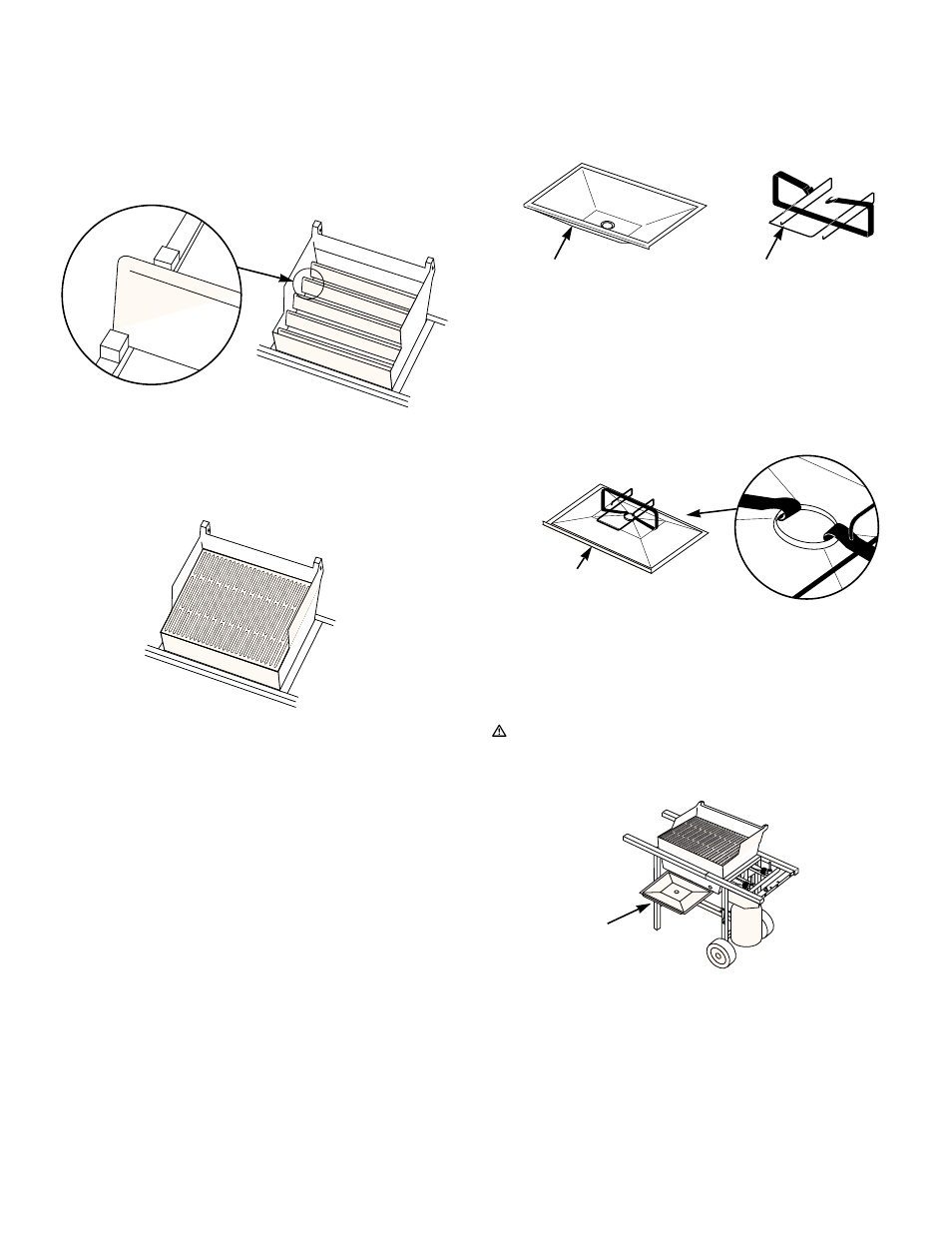 Install flavorizer bars and cooking grates, Install the bottom tray | weber Spirit 98567 User Manual | Page 18 / 36