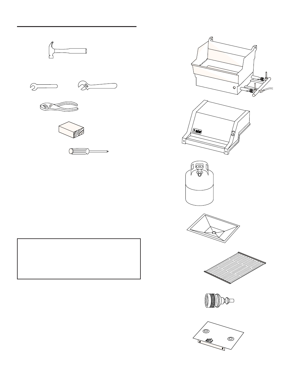 Assembly, Tools needed, Supplies needed | Check package contents | weber Spirit 98567 User Manual | Page 7 / 36