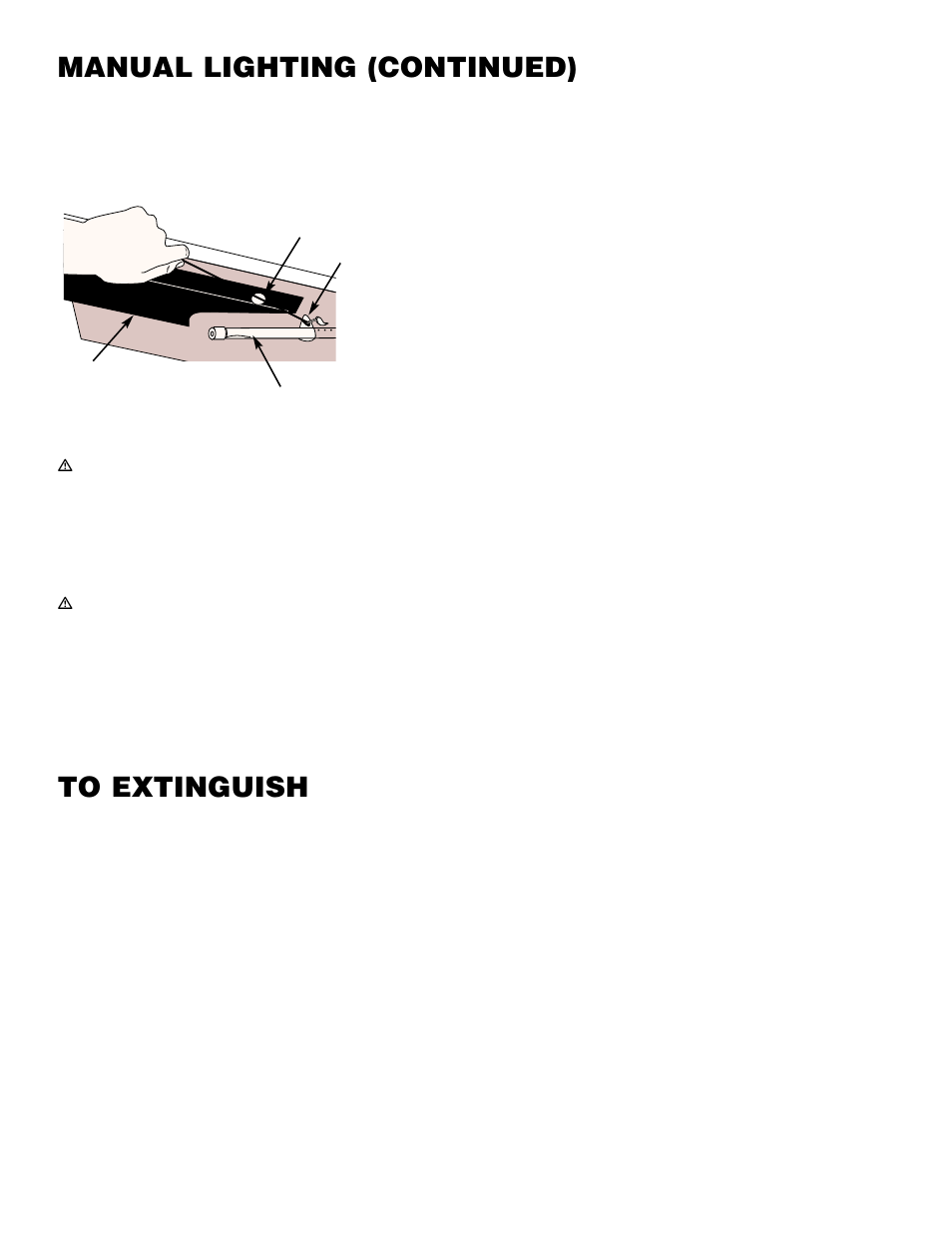 To extinguish, Manual lighting (continued) | weber Summit 92774 User Manual | Page 9 / 20