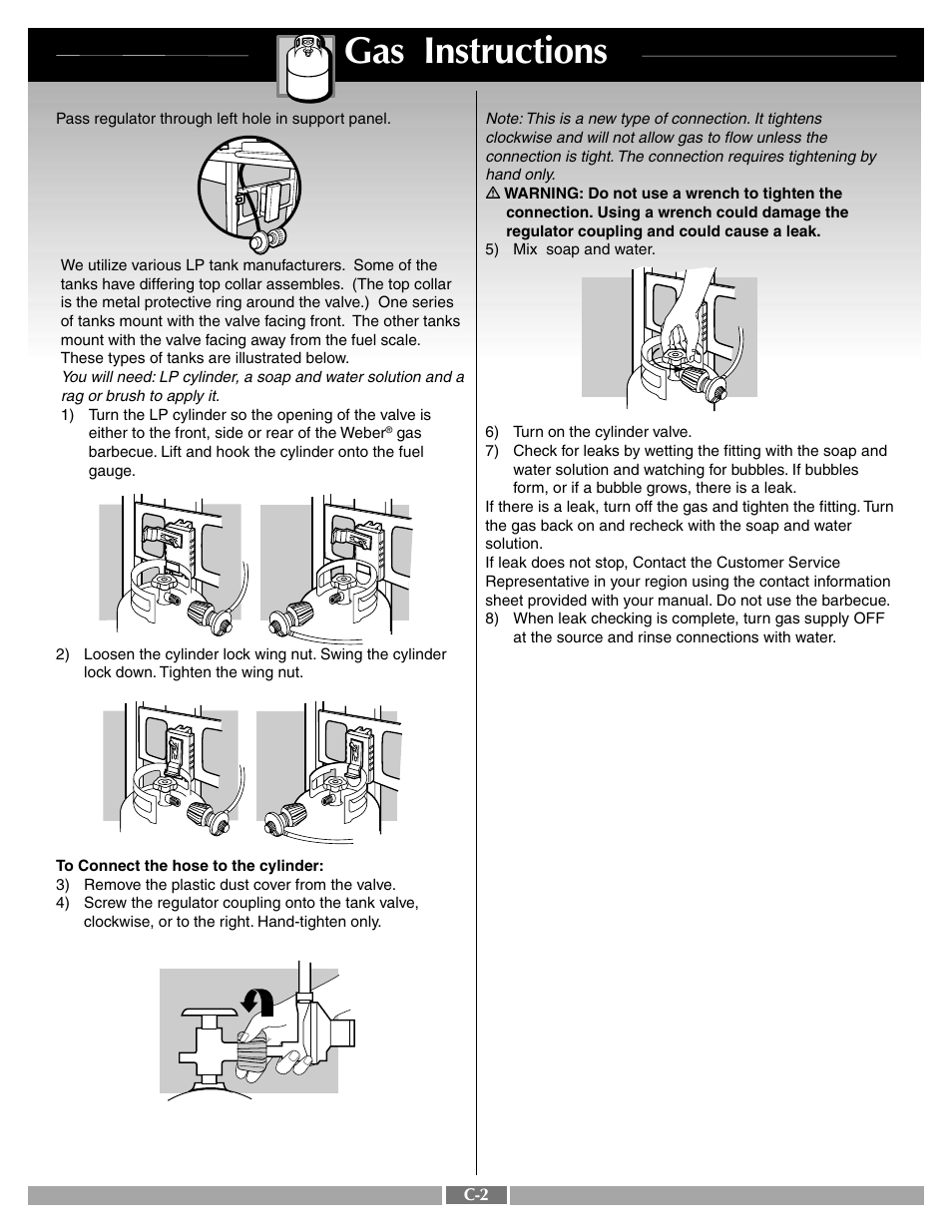 Gas instructions | weber 55767 User Manual | Page 21 / 31
