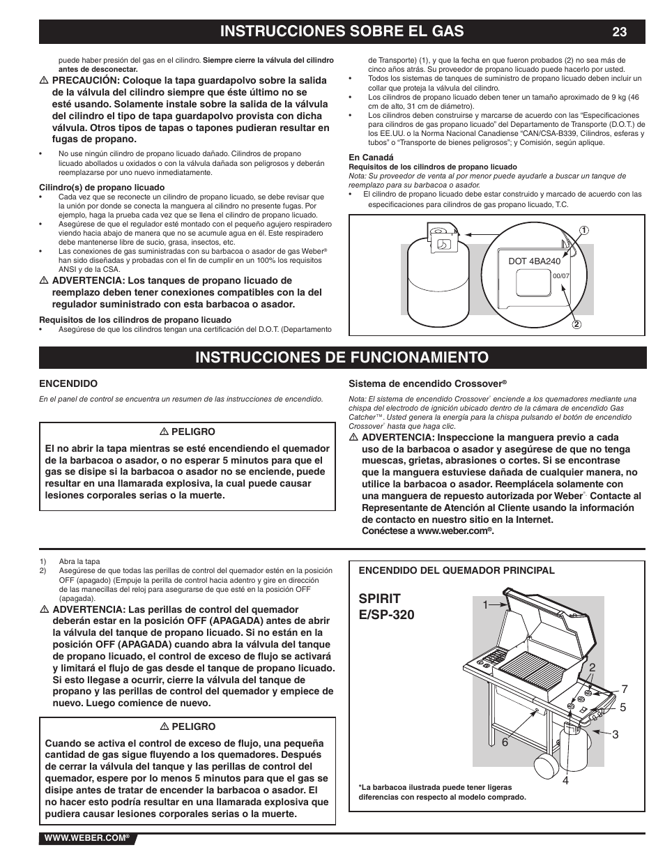 Spirit e/sp-320 | weber 89838 User Manual | Page 23 / 48