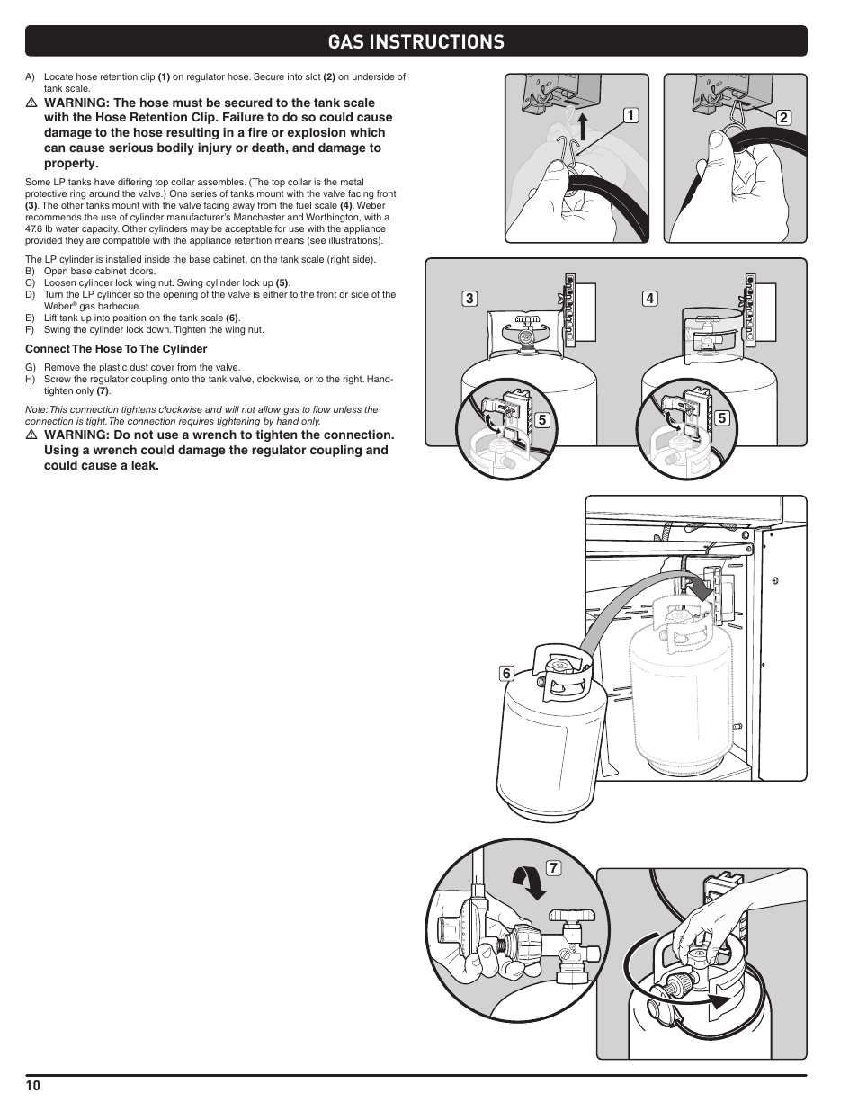 Gas instructions | weber Summit 56219 User Manual | Page 10 / 84
