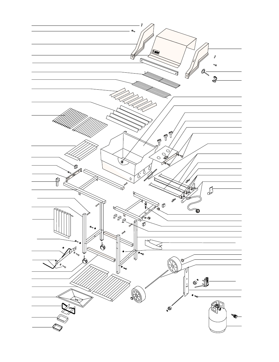 Parts list | weber 1300 User Manual | Page 34 / 36