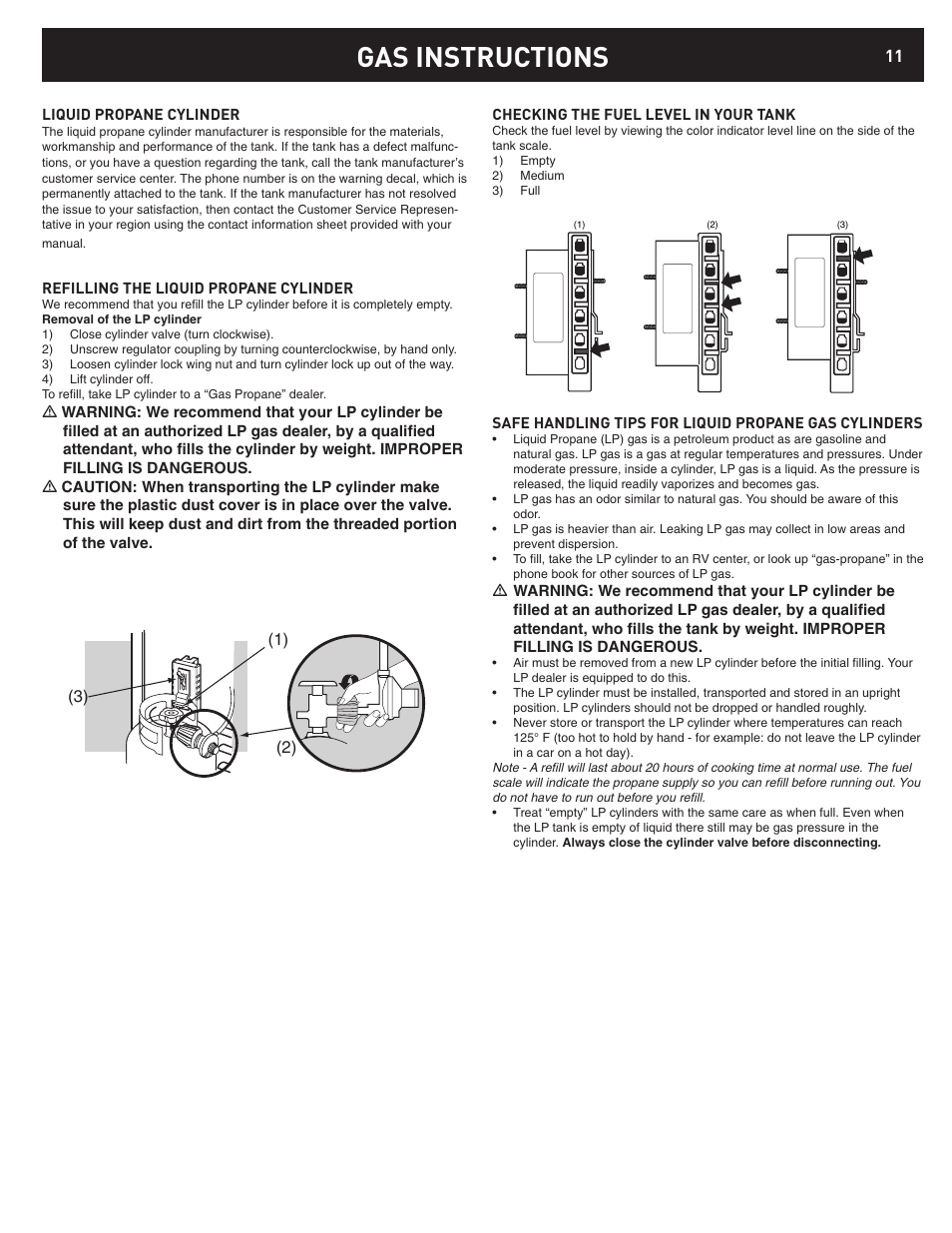 Gas instructions | weber 42372 User Manual | Page 11 / 32