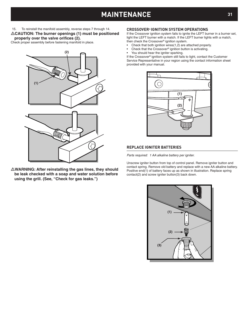 Maintenance | weber 42372 User Manual | Page 31 / 32