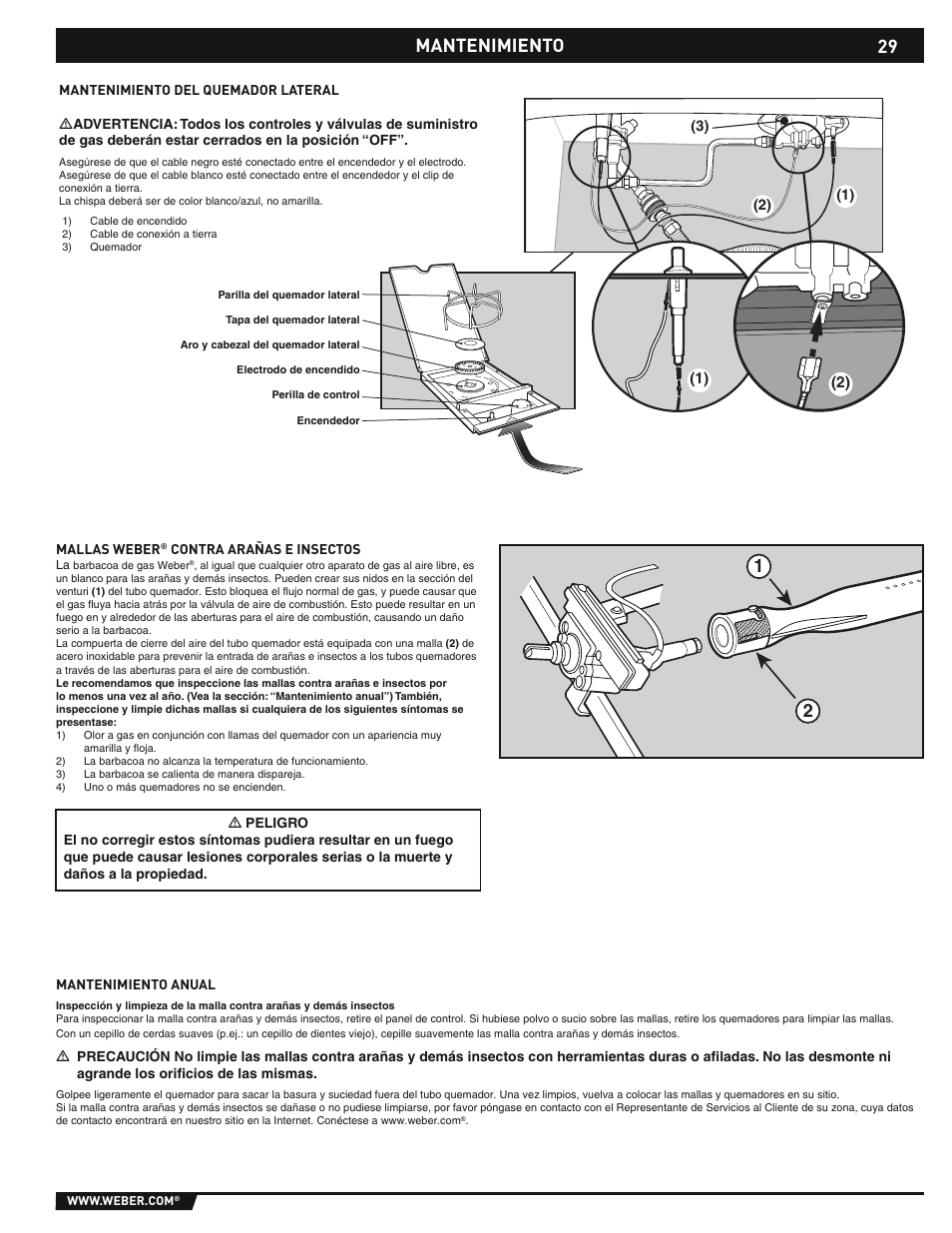29 mantenimiento | weber E/S-310/320 User Manual | Page 29 / 48