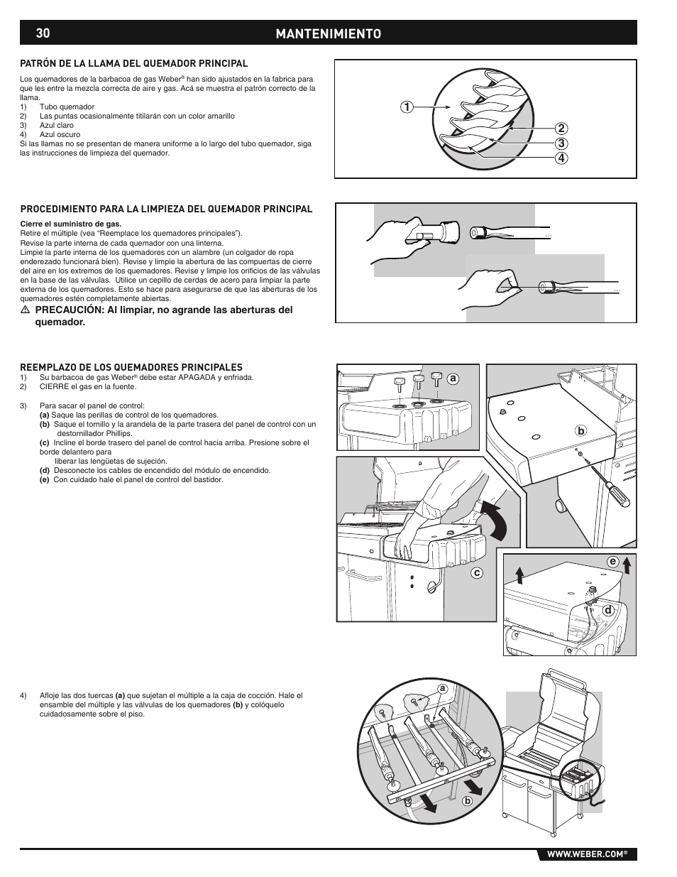Mantenimiento | weber E/S-310/320 User Manual | Page 30 / 48