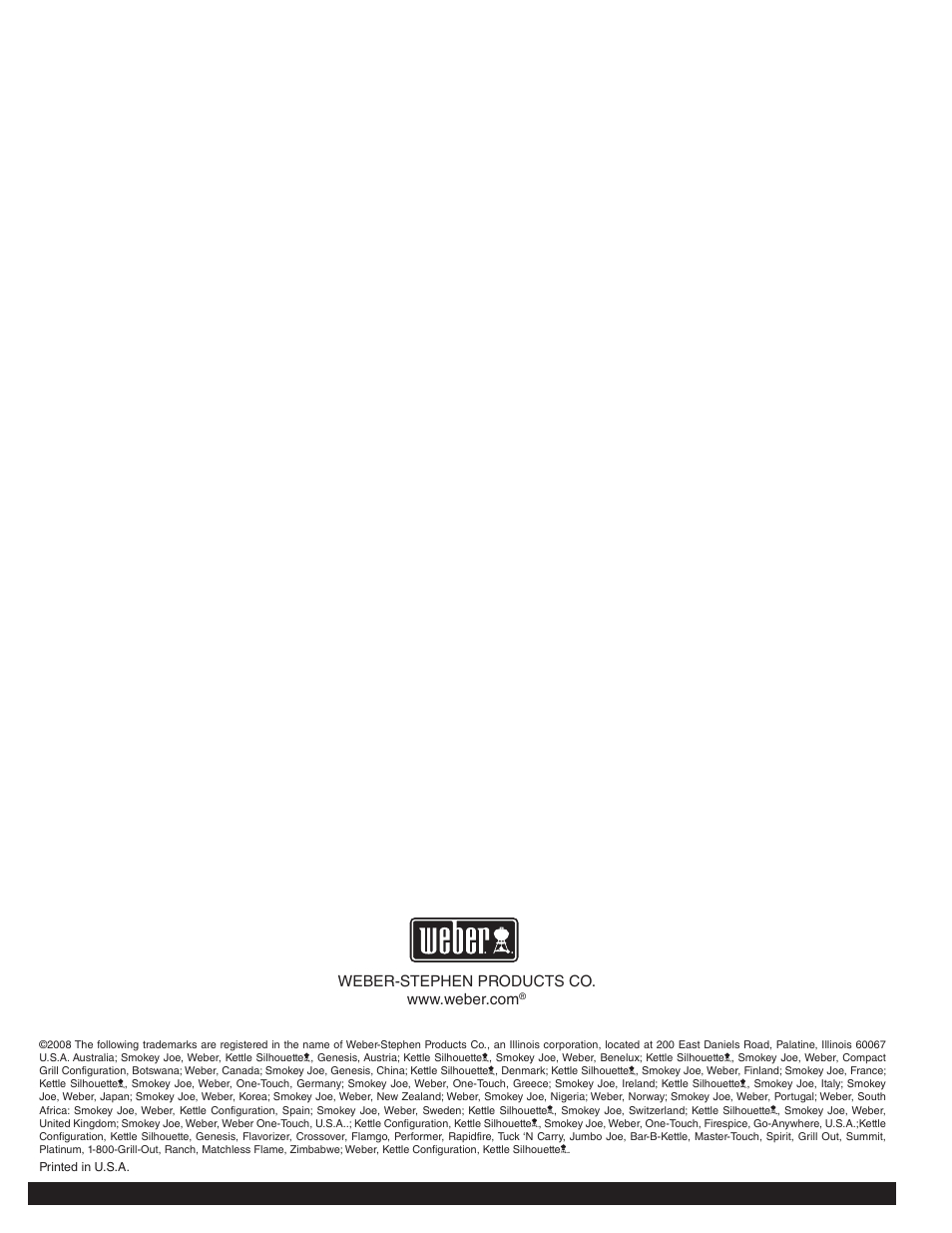 weber Performer 78763 User Manual | Page 24 / 24