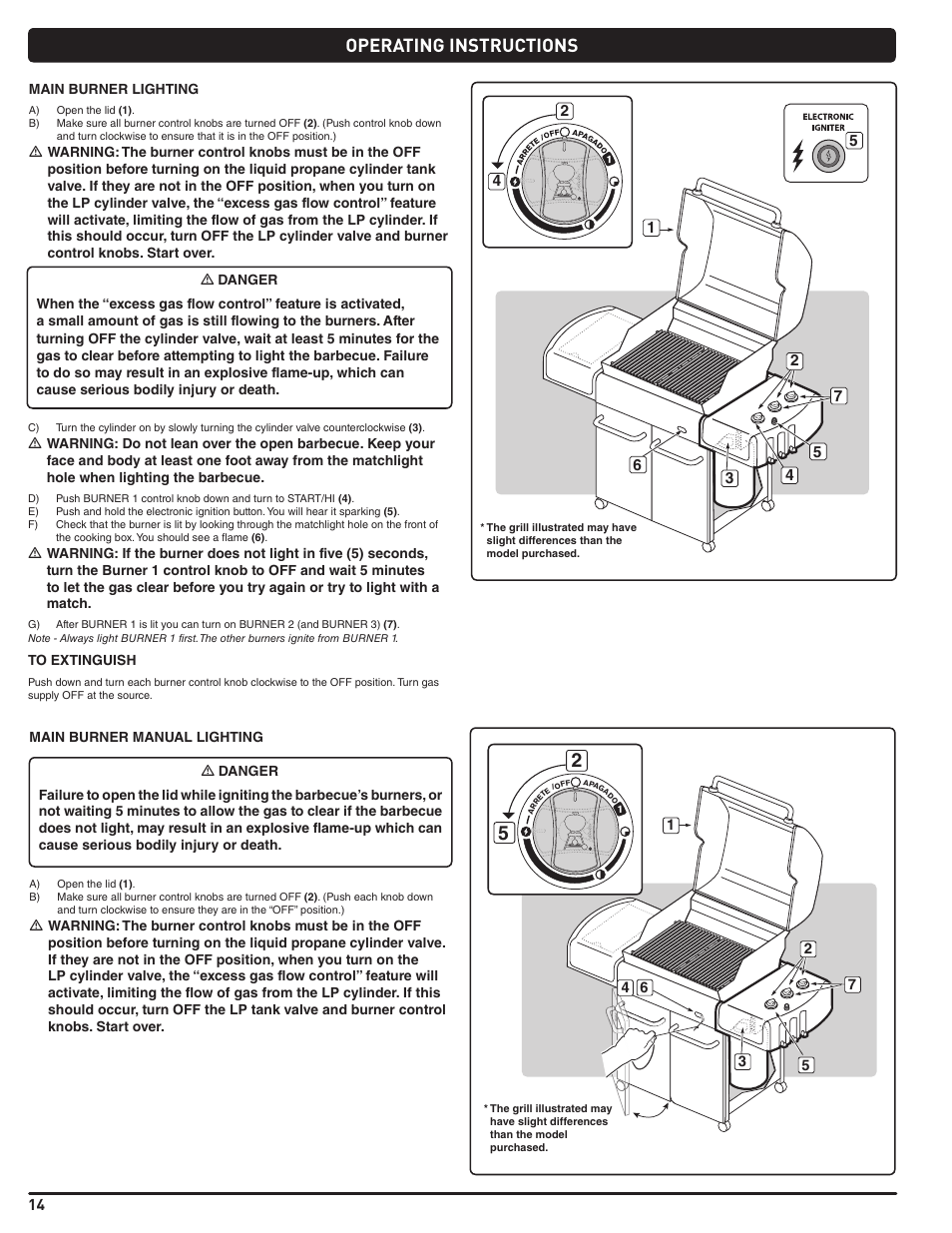 Operating instructions | weber Genesis 310 User Manual | Page 14 / 56