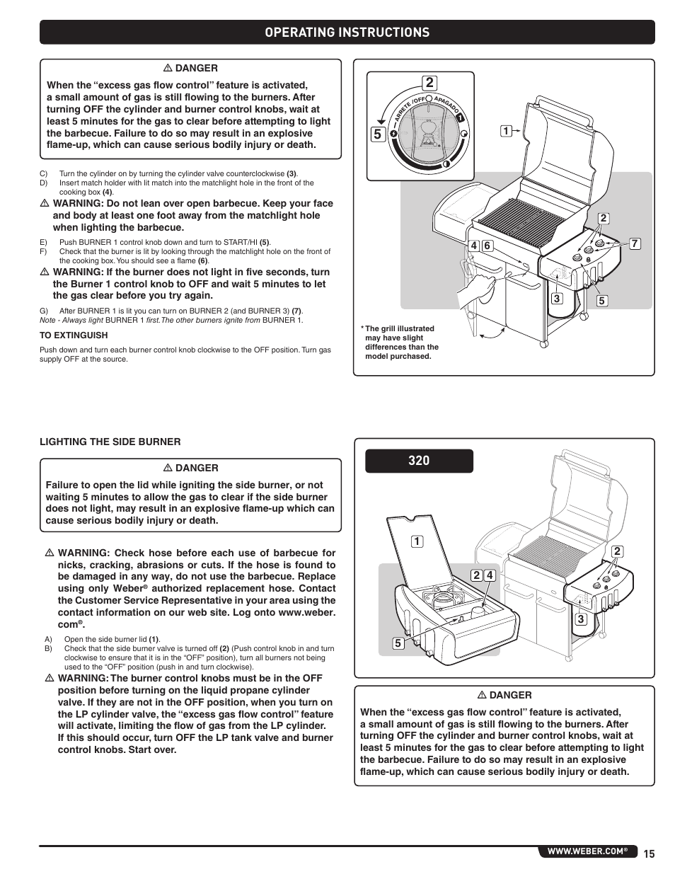 Operating instructions | weber Genesis 310 User Manual | Page 15 / 56