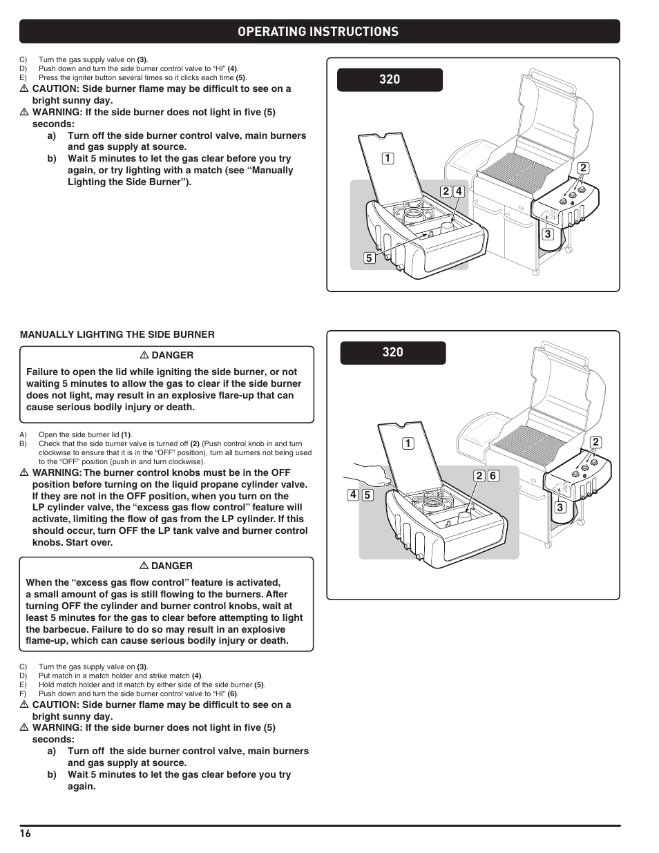 Operating instructions 320 | weber Genesis 310 User Manual | Page 16 / 56