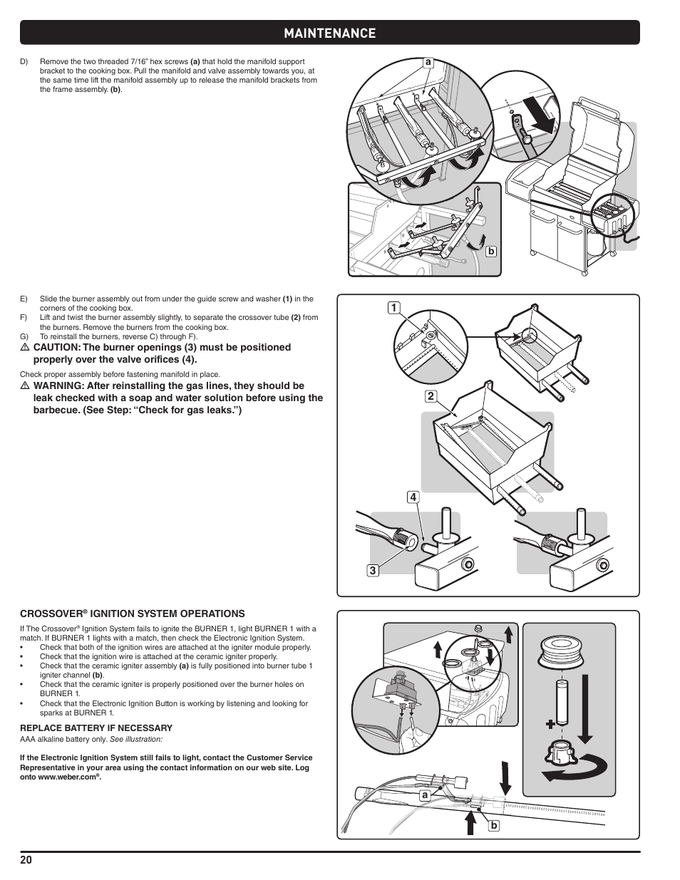 Maintenance | weber Genesis 310 User Manual | Page 20 / 56