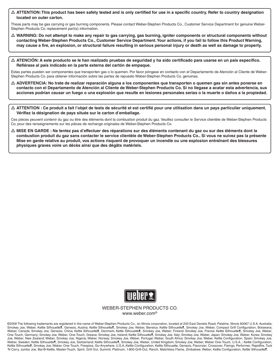 weber Genesis 310 User Manual | Page 56 / 56