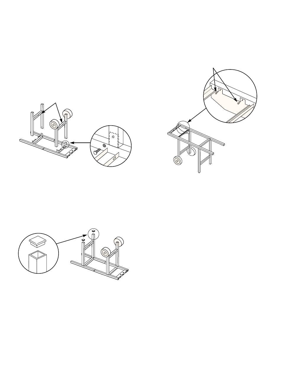 Continue frame assembly, Install tubing plugs, Add front panel | weber SPIRIT 700 LX User Manual | Page 11 / 32