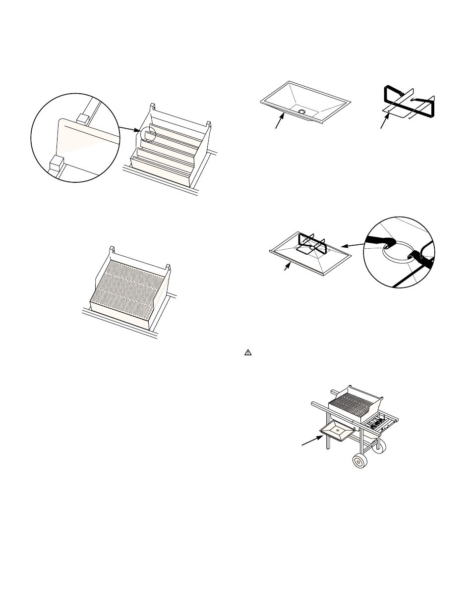 Install flavorizer bars and cooking grates, Install the bottom tray | weber 700 Series User Manual | Page 17 / 32