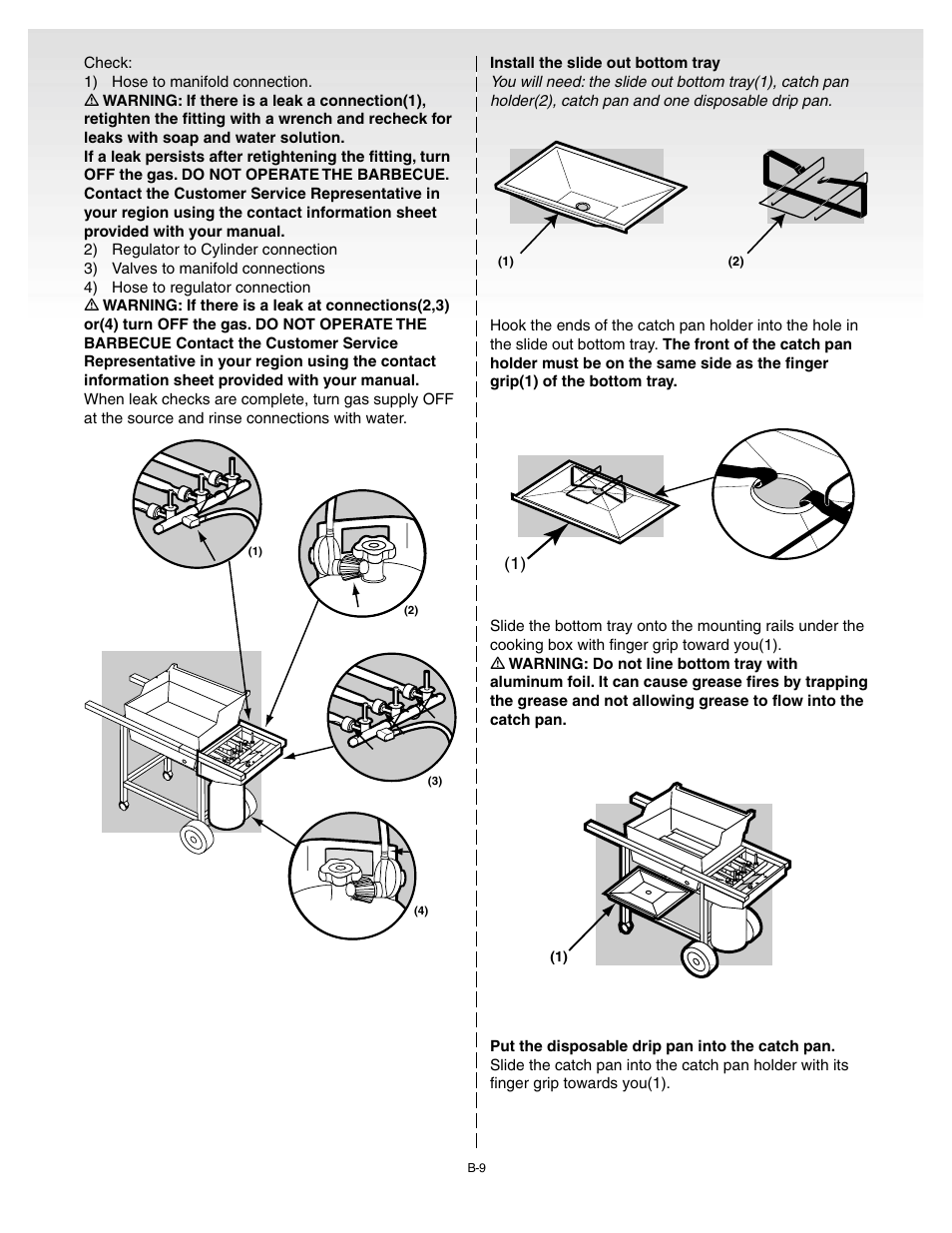 Install the slide out bottom tray | weber 55008 User Manual | Page 21 / 40