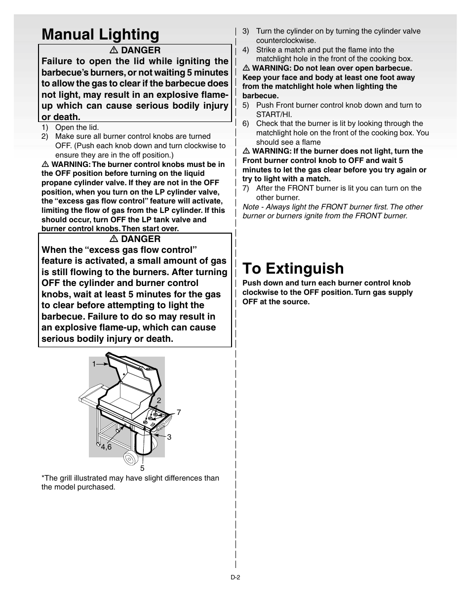 Manual lighting, To extinguish | weber 55008 User Manual | Page 27 / 40