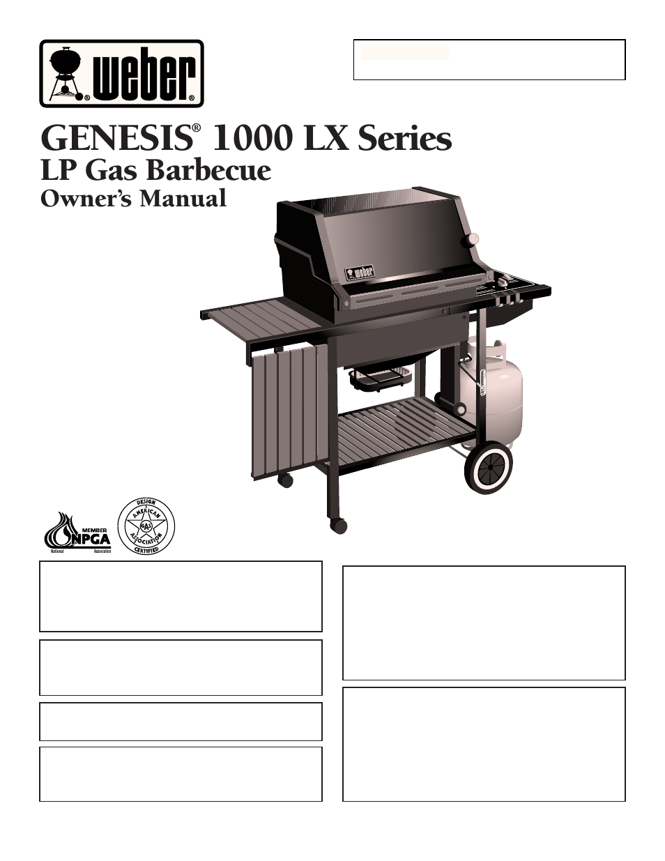 weber 1000 LX Series User Manual | 36 pages