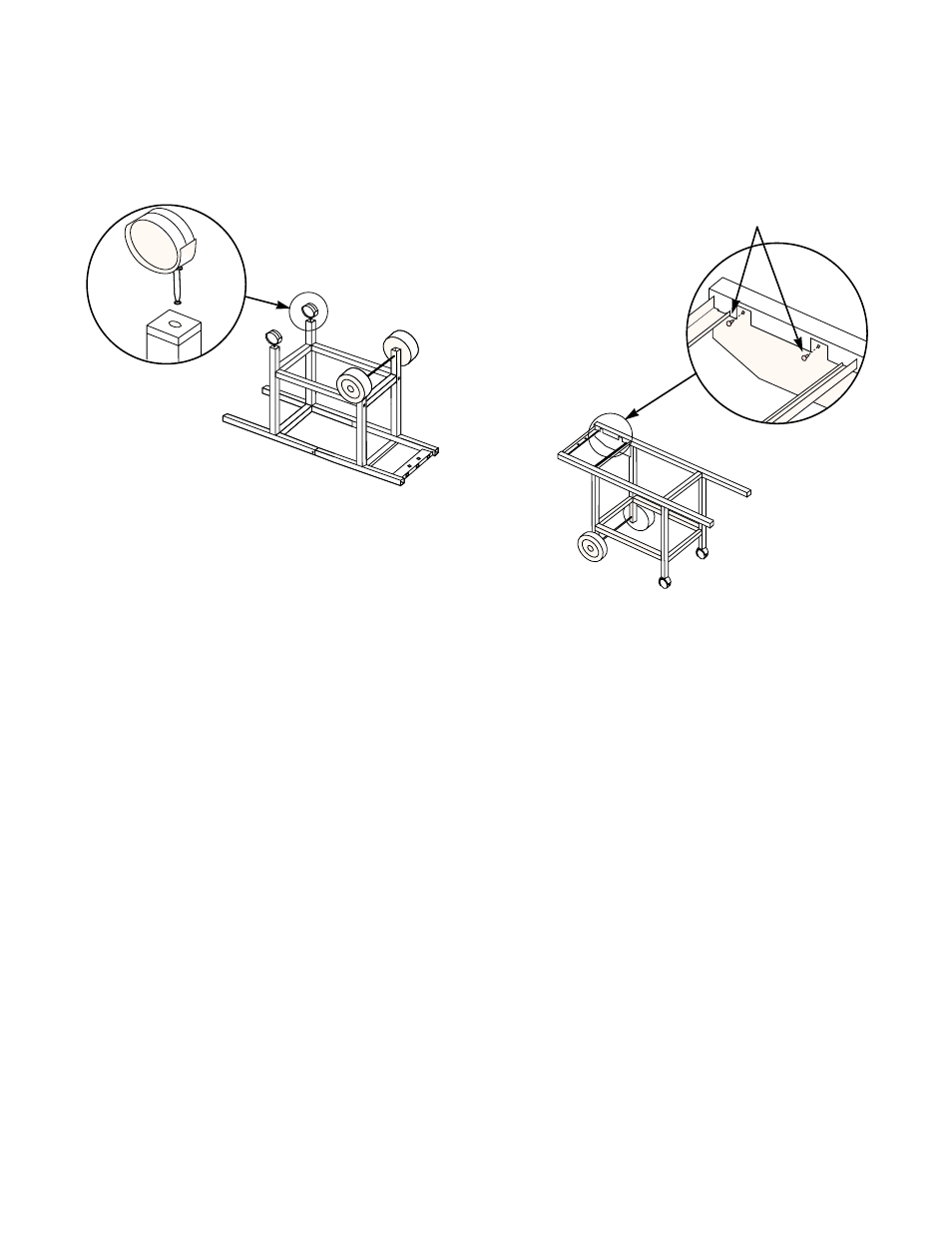 Insert casters, Add front panel | weber 1000 LX Series User Manual | Page 12 / 36