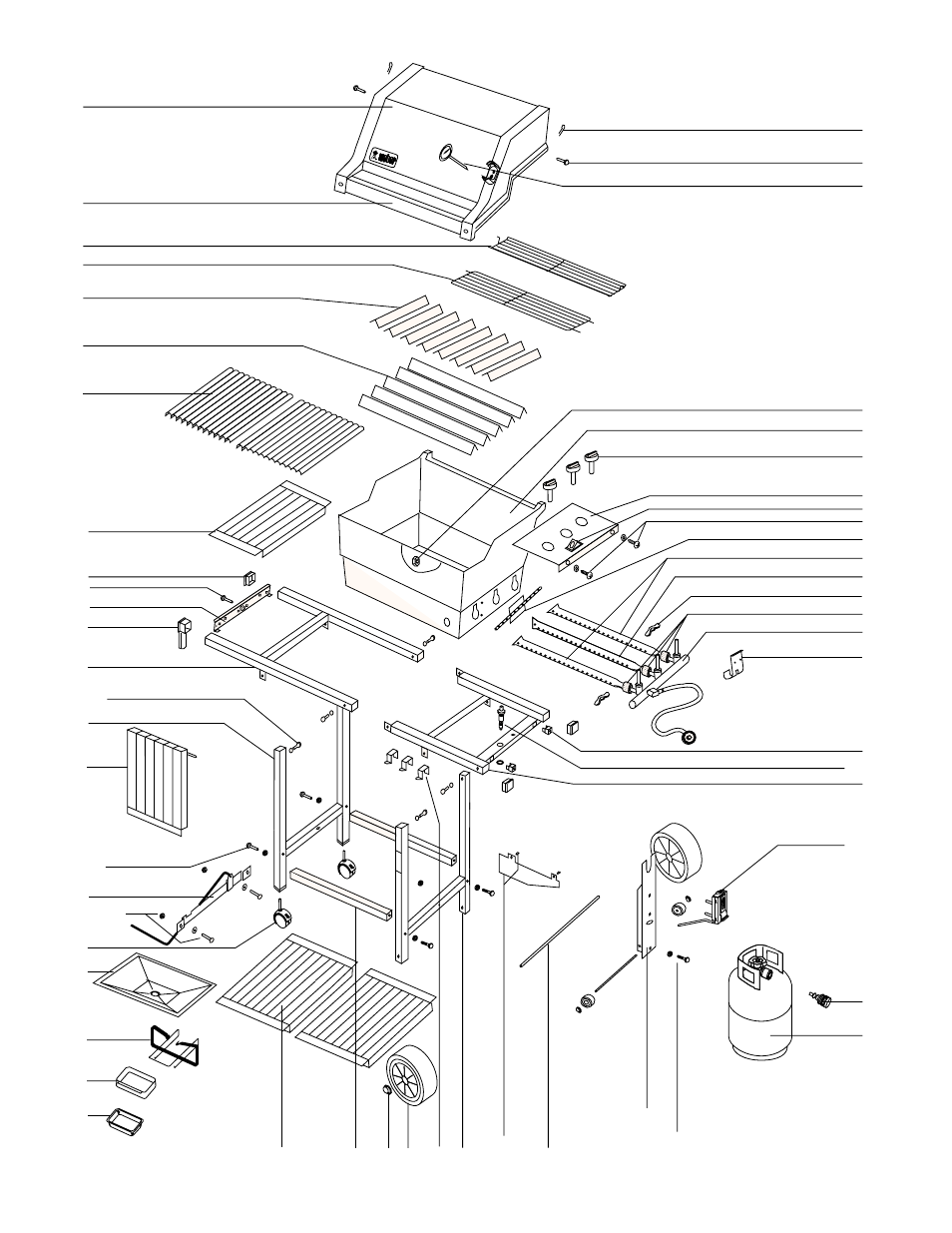 Parts list | weber 1000 LX Series User Manual | Page 34 / 36