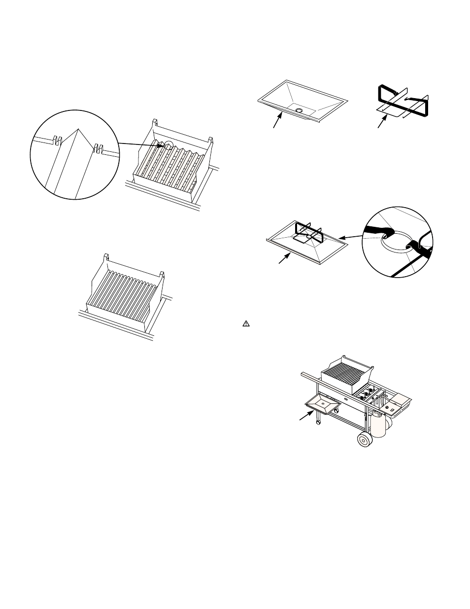 Install flavorizer bars and cooking grates, Install the bottom tray | weber 98642 User Manual | Page 19 / 40