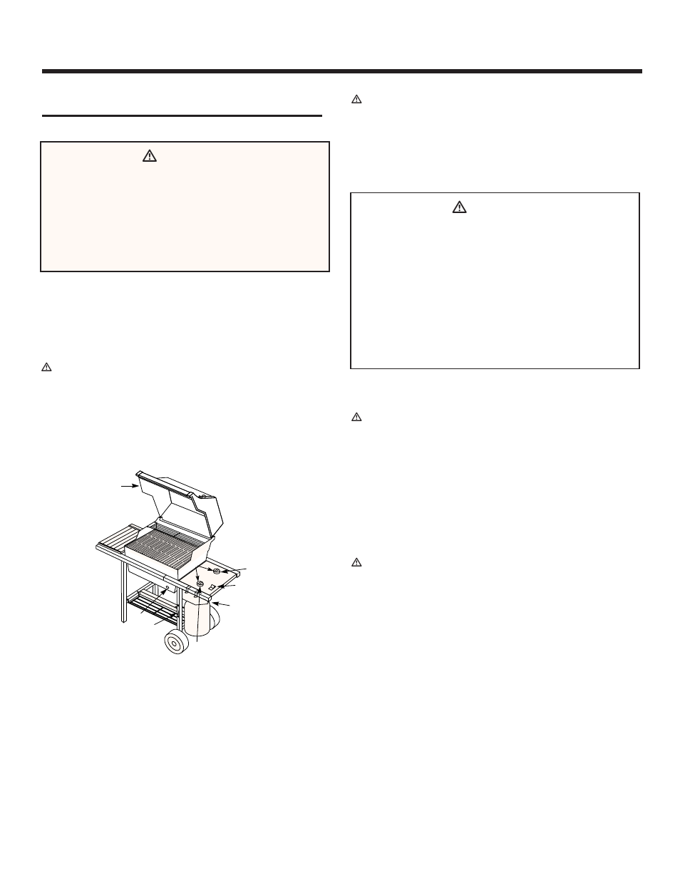 Operating instructions, Lighting, Crossover ignition system | To extinguish, Ƽdanger | weber 500 LX Series User Manual | Page 21 / 36