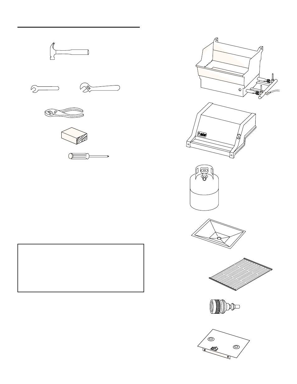 Assembly, Tools needed, Supplies needed | Check package contents | weber 500 LX Series User Manual | Page 7 / 36