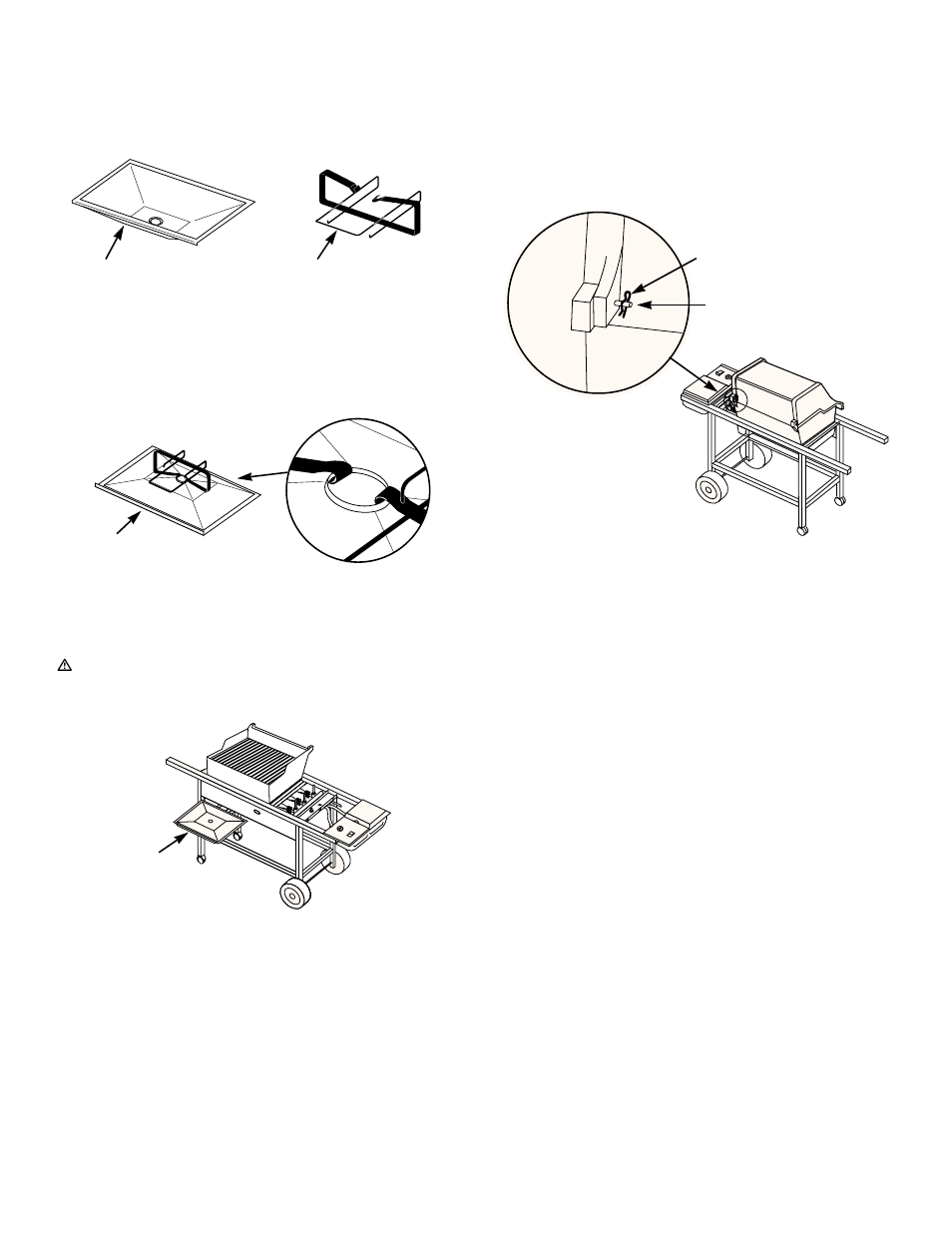 Install the bottom tray, Install the lid | weber 3000 LX User Manual | Page 19 / 36