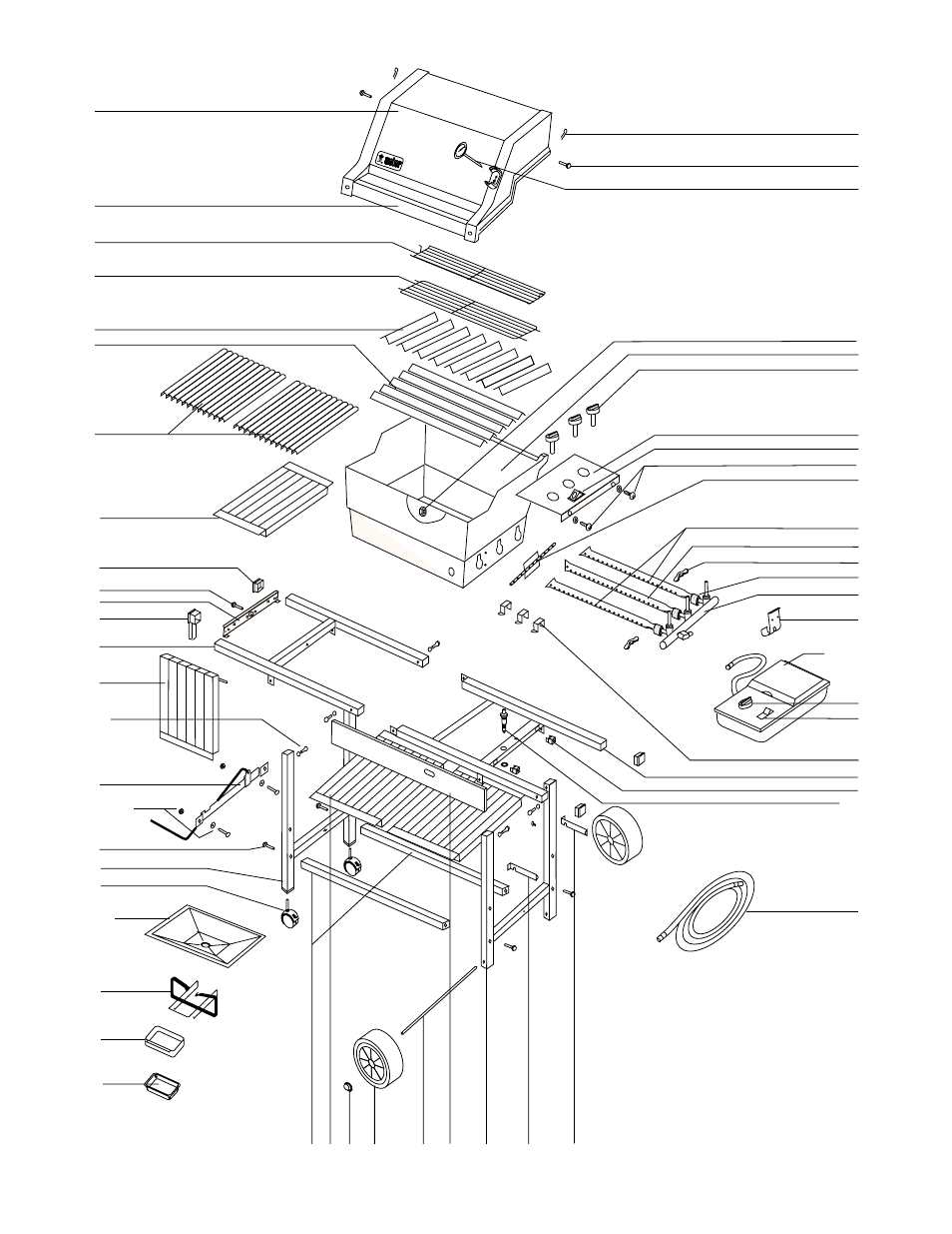 Parts list | weber 3000 LX User Manual | Page 34 / 36