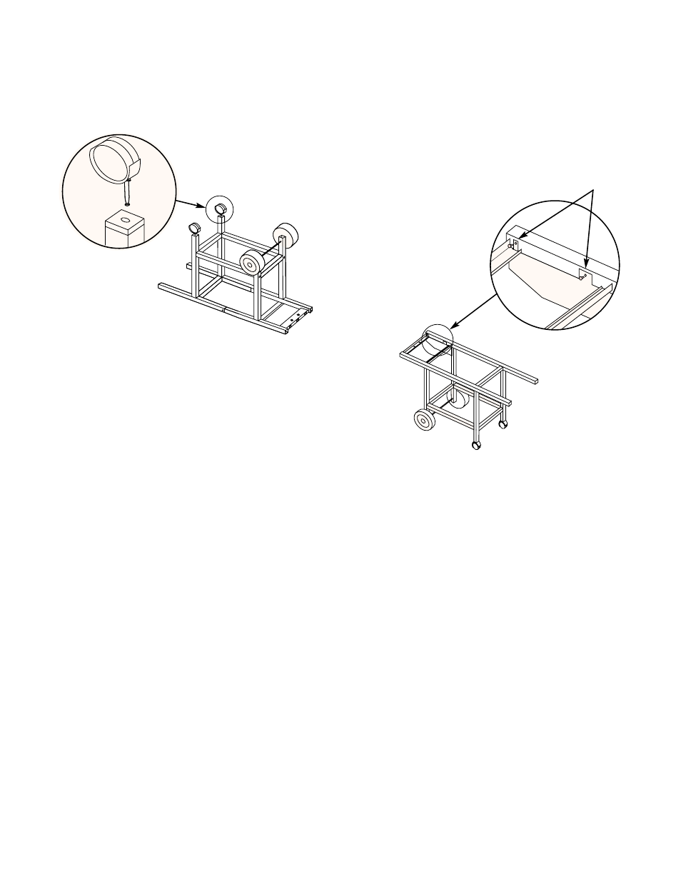 Insert casters, Add front panel | weber 1200 User Manual | Page 12 / 36
