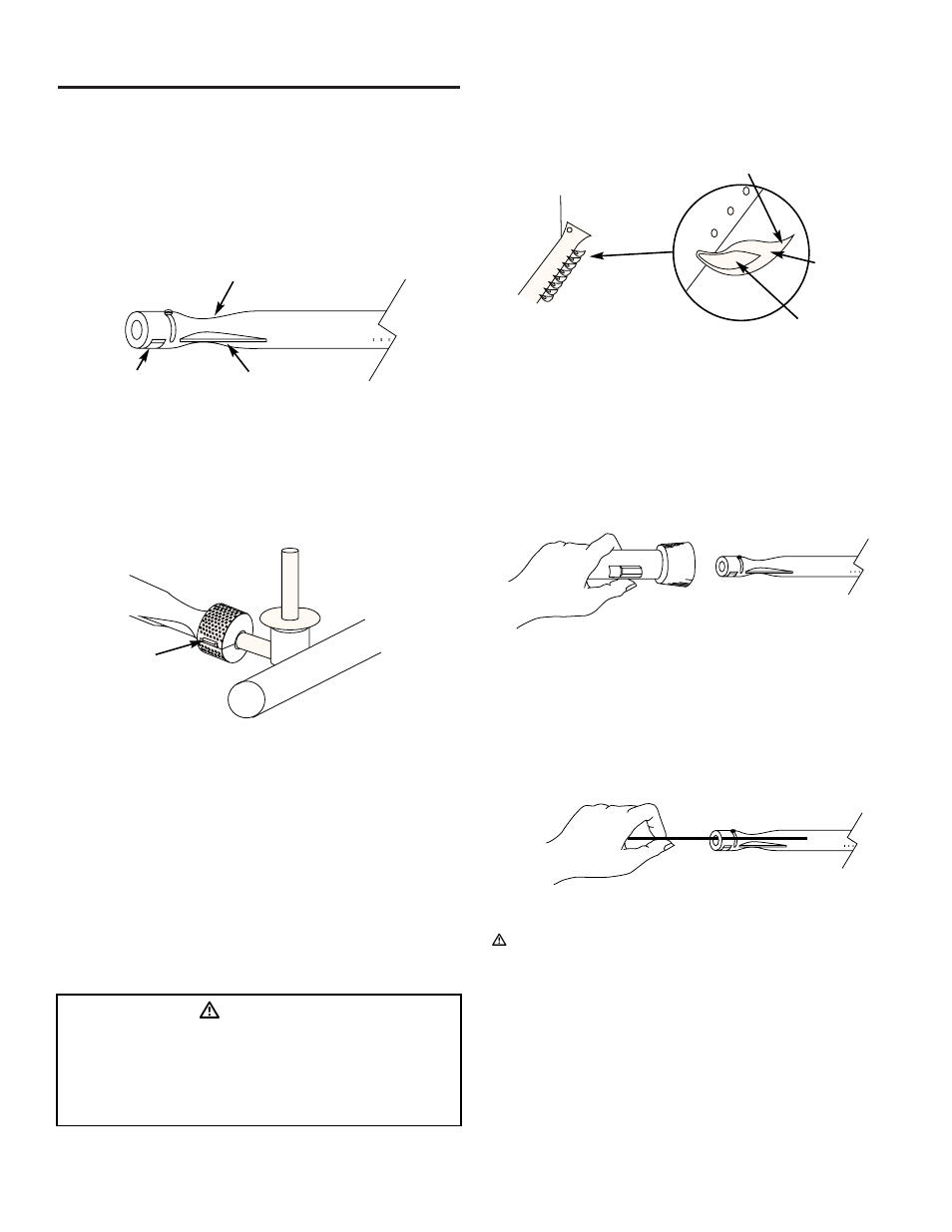 General maintenance, Weber spider stopper guards, Main burner flame pattern | Main burner cleaning procedure, Replacing main burners, Ƽdanger | weber 1200 User Manual | Page 30 / 36