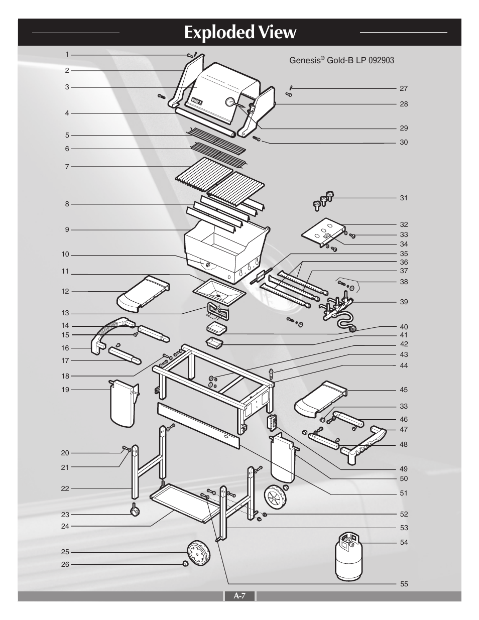 Exploded view | weber 55568 User Manual | Page 7 / 28