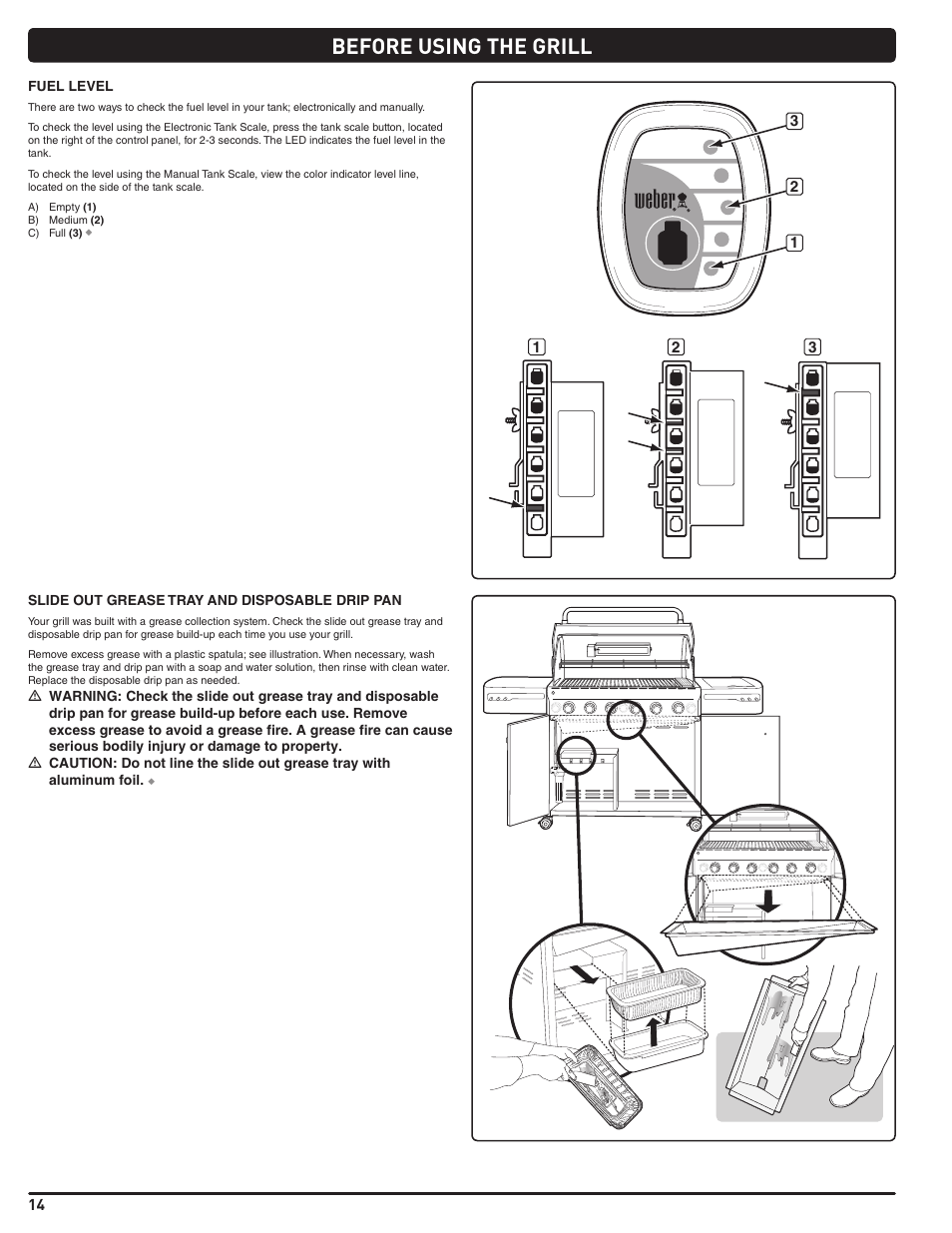 Before using the grill | weber Summit 56204 User Manual | Page 14 / 110