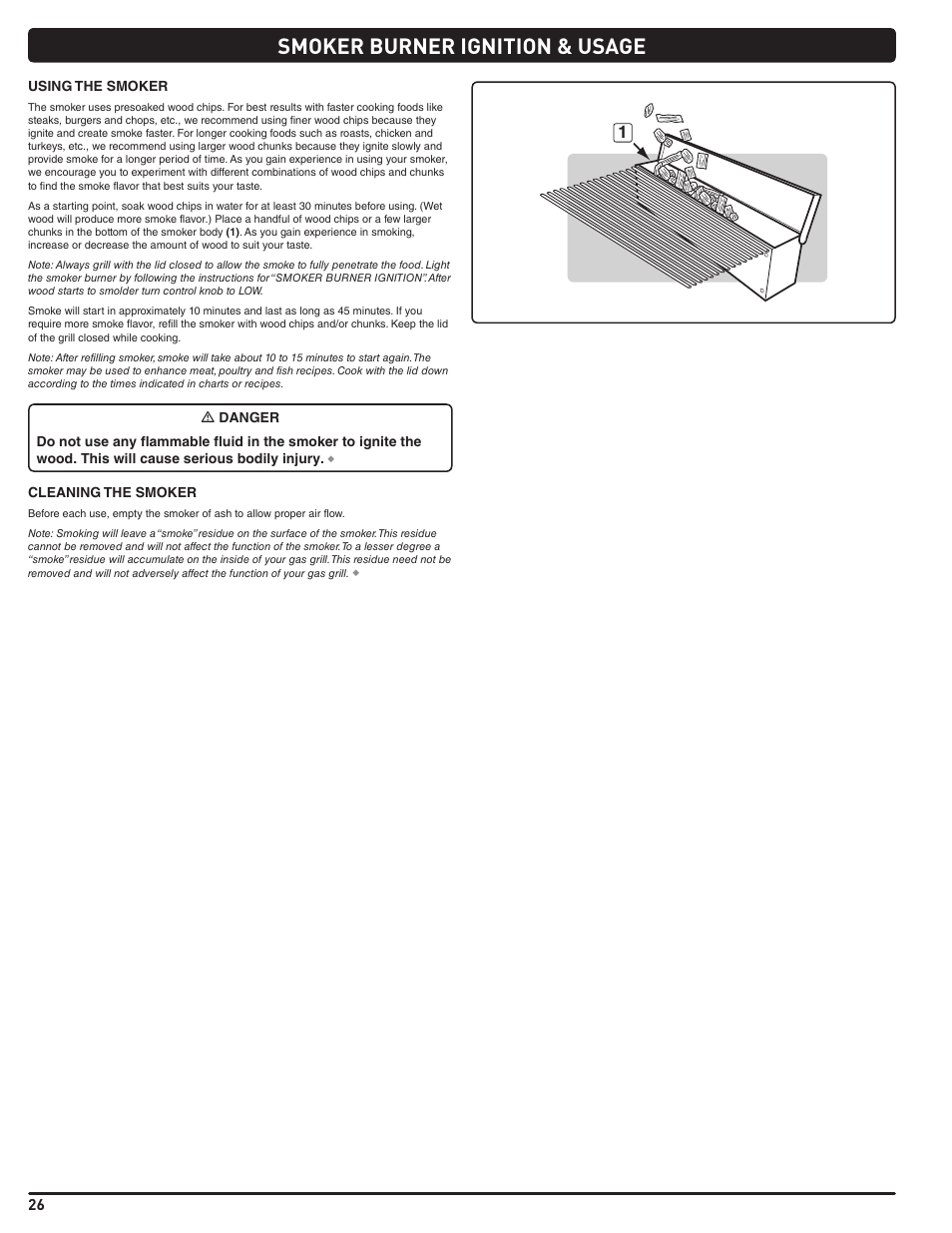 Smoker burner ignition & usage | weber Summit 56204 User Manual | Page 26 / 110