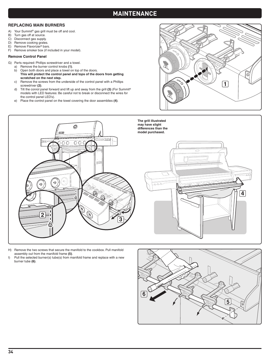 Maintenance | weber Summit 56204 User Manual | Page 34 / 110