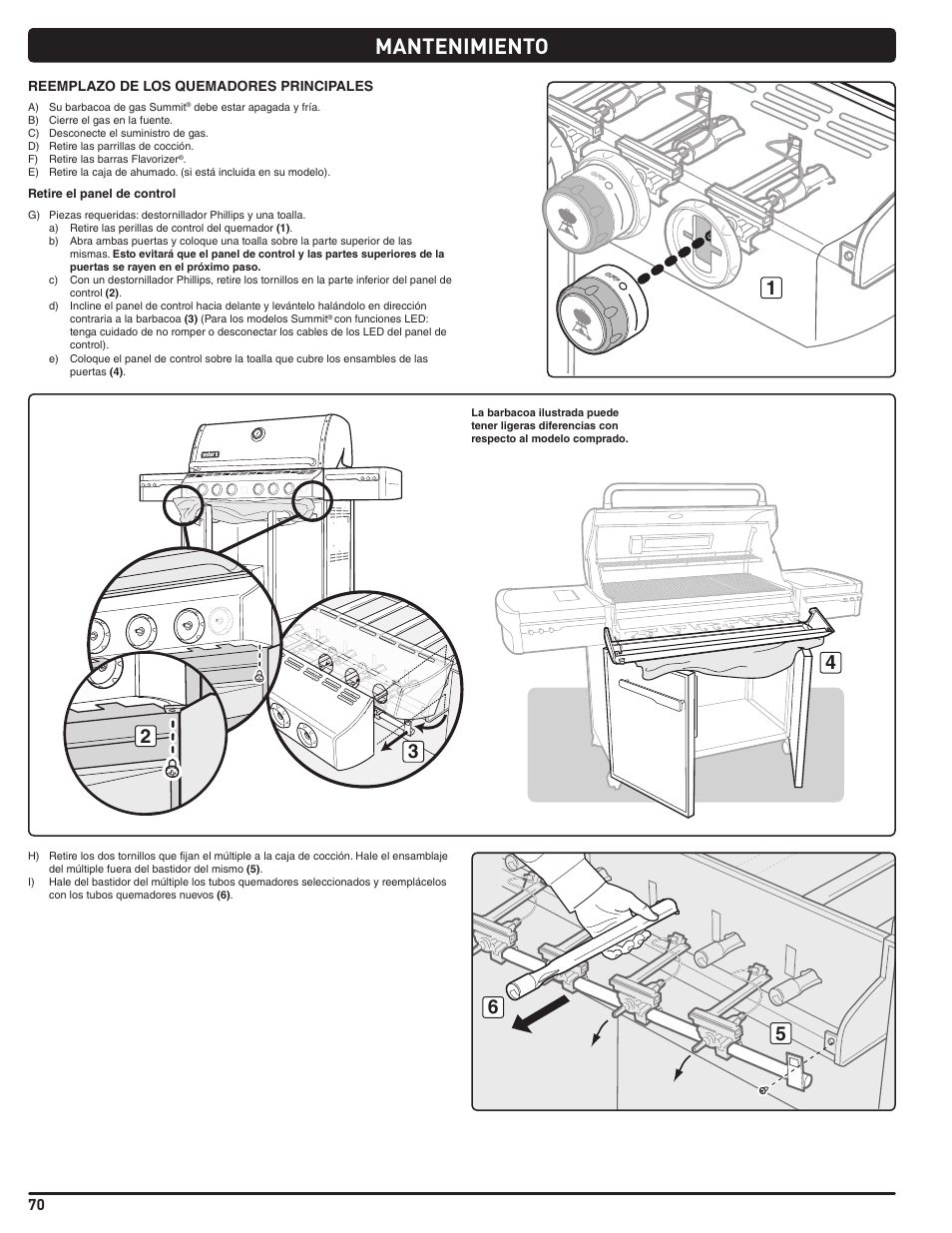 Mantenimiento | weber Summit 56204 User Manual | Page 70 / 110