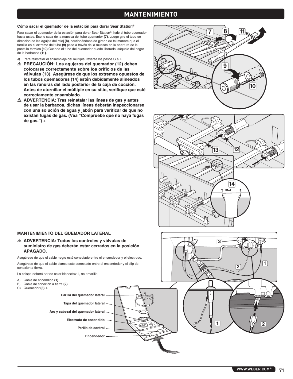 Mantenimiento | weber Summit 56204 User Manual | Page 71 / 110