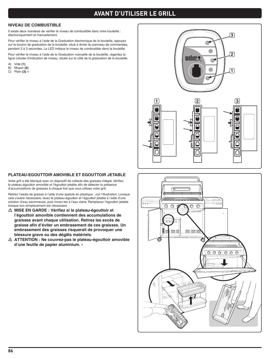 Avant d’utiliser le grill | weber Summit 56204 User Manual | Page 86 / 110