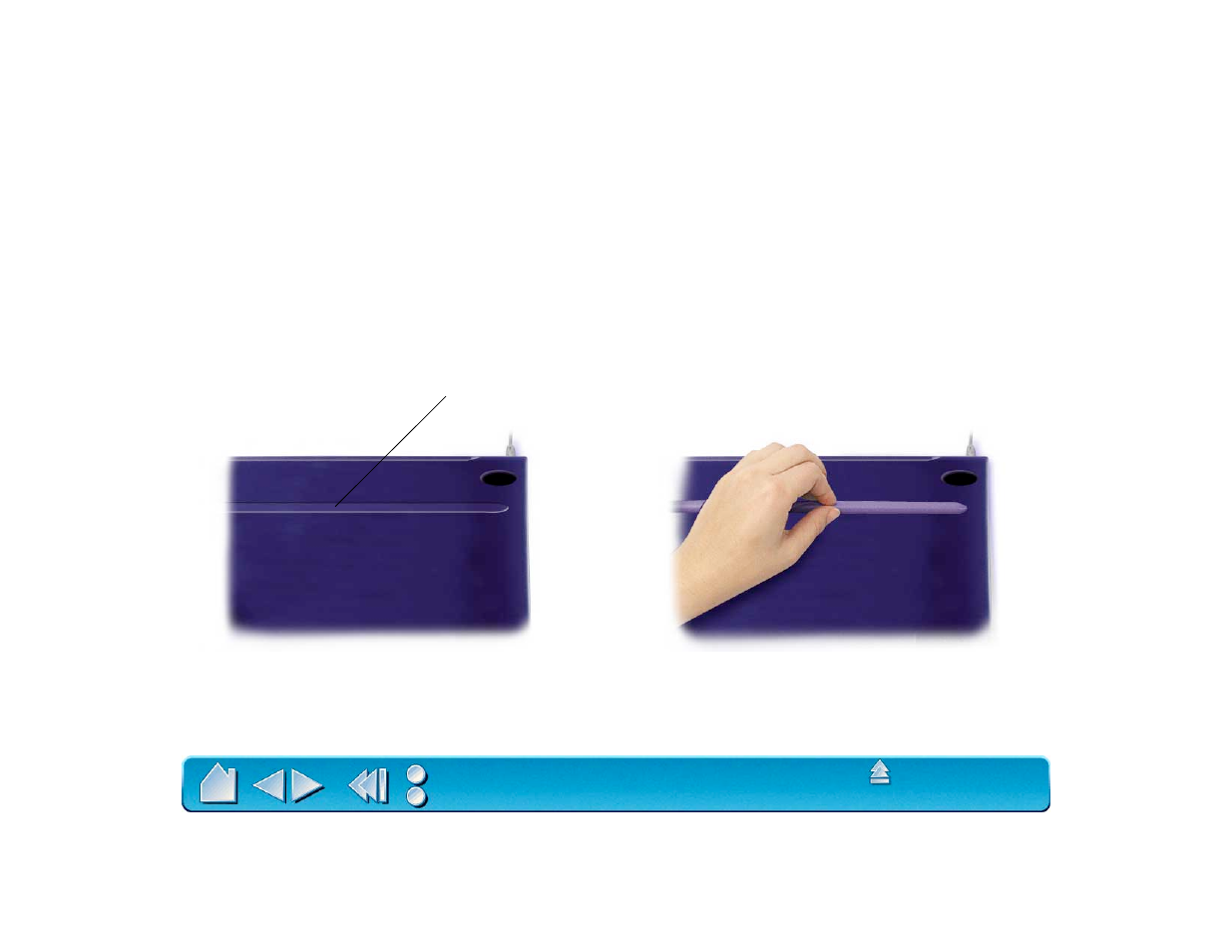 Adjusting tablet incline, Incline bar, Er to | Wacom Intuos2 XD-0608-R User Manual | Page 21 / 165