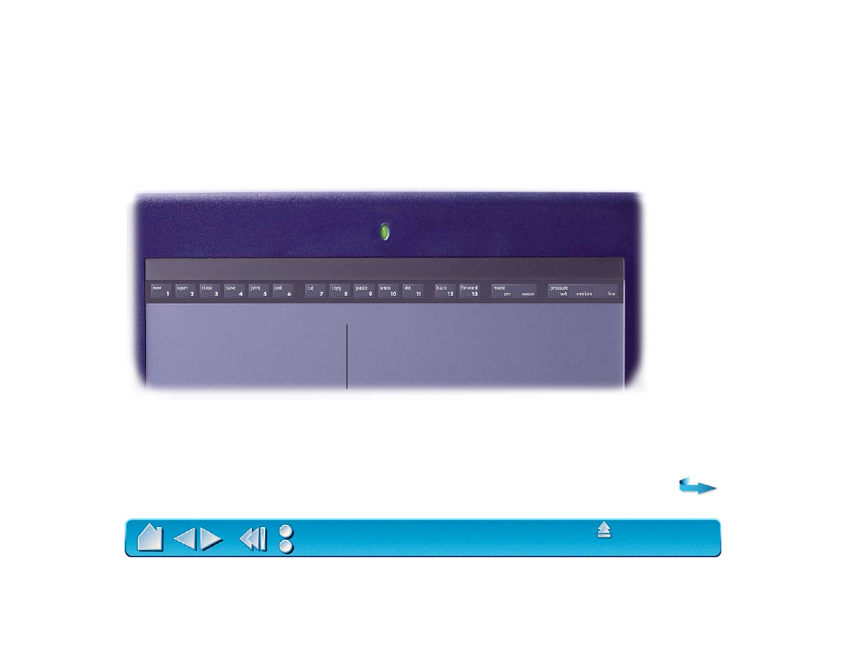 Using the tablet menu strip, Menu strip, Remo | Wacom Intuos2 XD-0608-R User Manual | Page 22 / 165